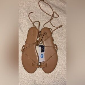 Universal Thread Women's Brown Lace-Up Sandals